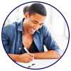 Student taking test