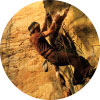 Person bouldering